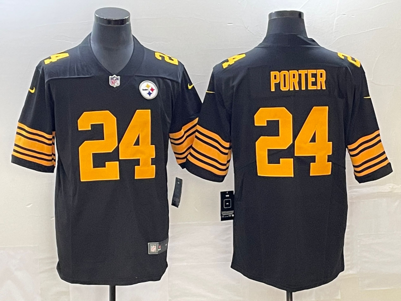 Men's Pittsburgh Steelers Joey Porter Jr. #24 Black Jersey